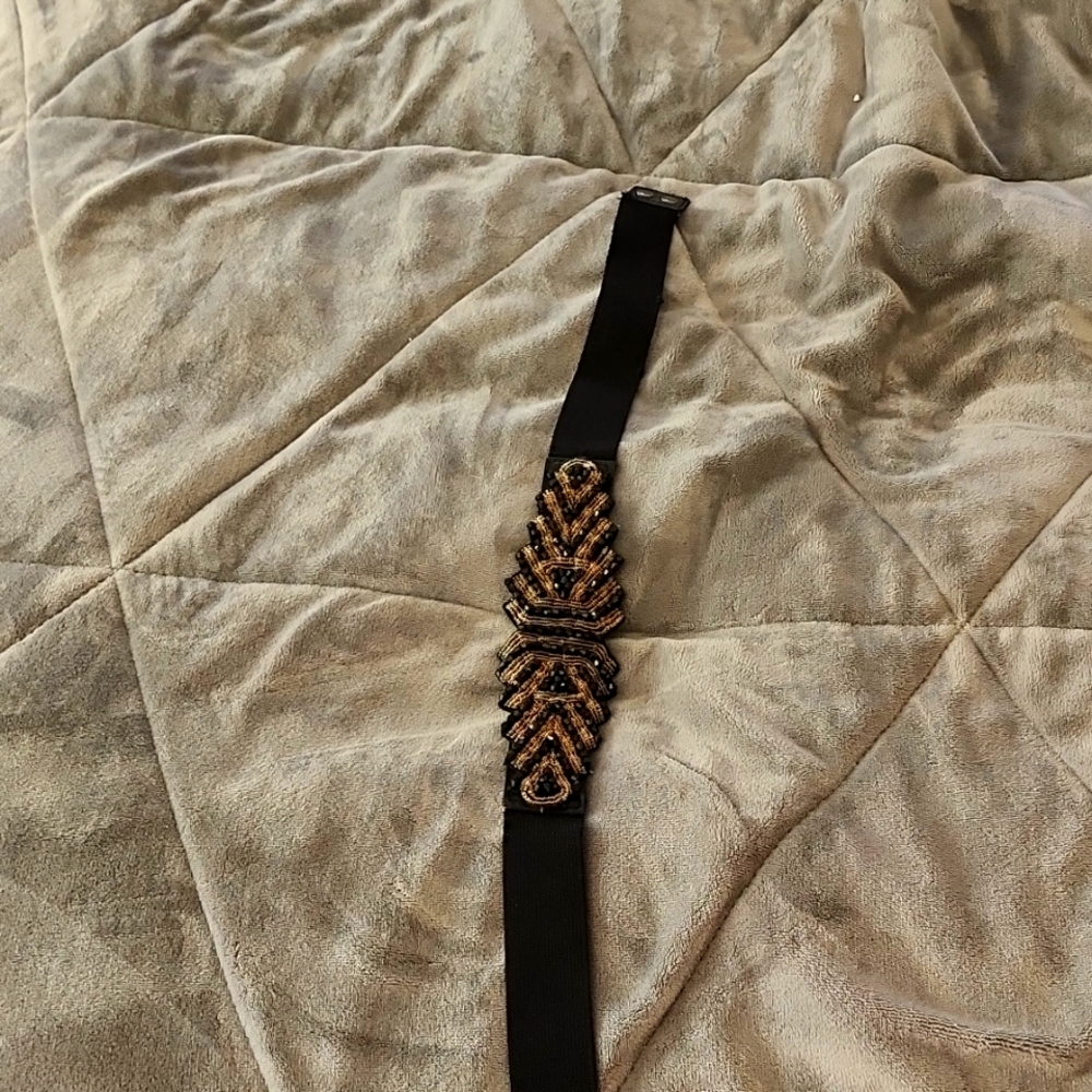 Black beaded belt